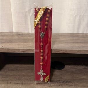 Jerusalem Olive Wood Rosary New Silver plated  Hand Crafted Halamit Leibovich